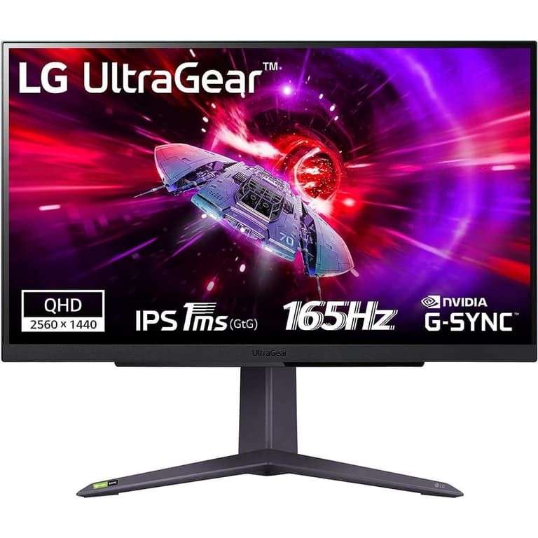 LG 27GR75Q-B Ultragear™ 27" IPS 2K QHD 1ms GtG 165Hz HDR 10 sRGB 99% NVIDIA G-Sync Compatible Adjustable Stand