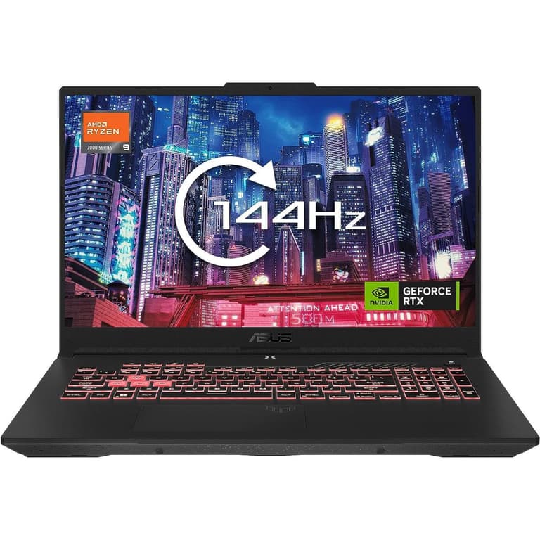 ASUS TUF A17 (2023) FA707XI NEW 7Gen AMD Ryzen 9 7940H 8-Cores w/ RTX 4070 8GB DDR6 & IPS 144"Hz Display - Gray