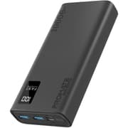 Promate Bolt-20Pro 20000Mah Slim Power Bank Dual USB 10W Type-C Smart LED Display & Safe Adaptive Charging for Smartphones - Black product image