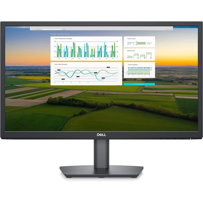 Dell E2225H 21.5" Full HD 75Hz Refresh Rate, Edge LED Backlight Technology, Eye Comfort Technology, Panel Mount w/ Display Port & VGA , Black