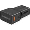Promate TriPlug-PD20 Universal Compact 20W Travel Adapter Fast Charge 3.0 US/UK/EU/AU Plug Stylish Sliding Design - Black product thumbnail 1