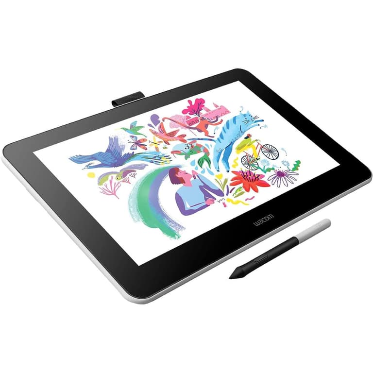Wacom One 13 Creative Pen Display Drawing Tablet With Screen 13.3" Graphics Monitor Includes Training & Software For Mac, PC & Chromebook