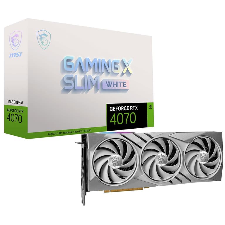 MSI GeForce RTX 4070 GAMING X SLIM WHITE 12G PCI Express 4.0 Video Card