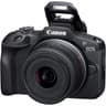 Canon EOS R100 24.1 MP Mirrorless Camera 4K 24p Video with Crop Full HD 60p Wi-Fi Bluetooth w/ RF-S18-45mm F4.5-6.3 Lens product thumbnail 1