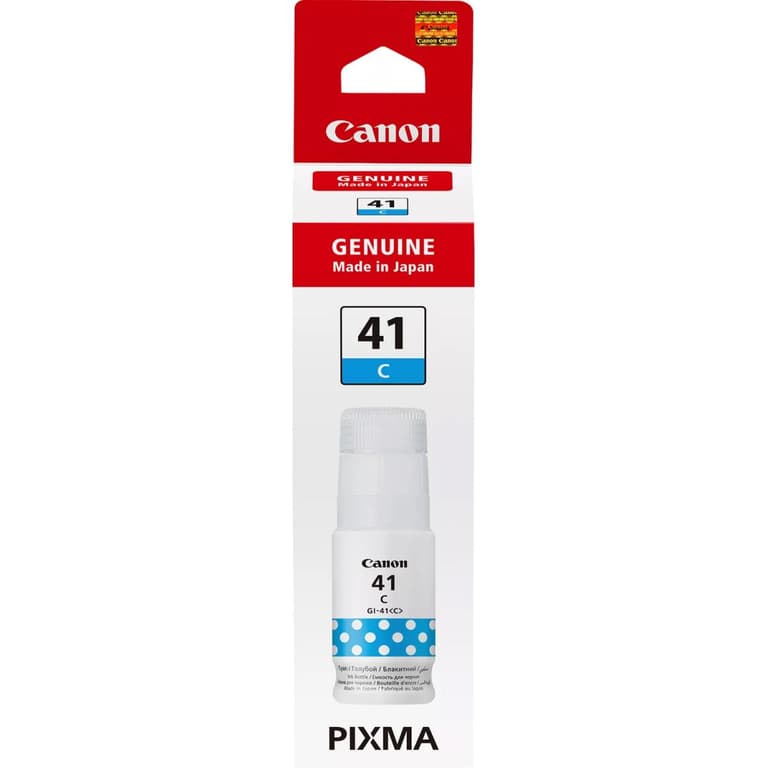 Genuine Canon GI-41 Y Refillable Ink Cartridge for Pixma Ink Printers - Cyan