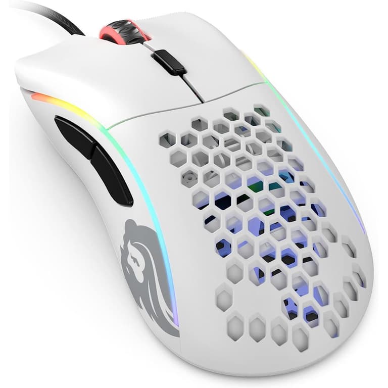 Glorious Model D 68G Superlight Honeycomb Mouse RGB USB Mouse - Matte White