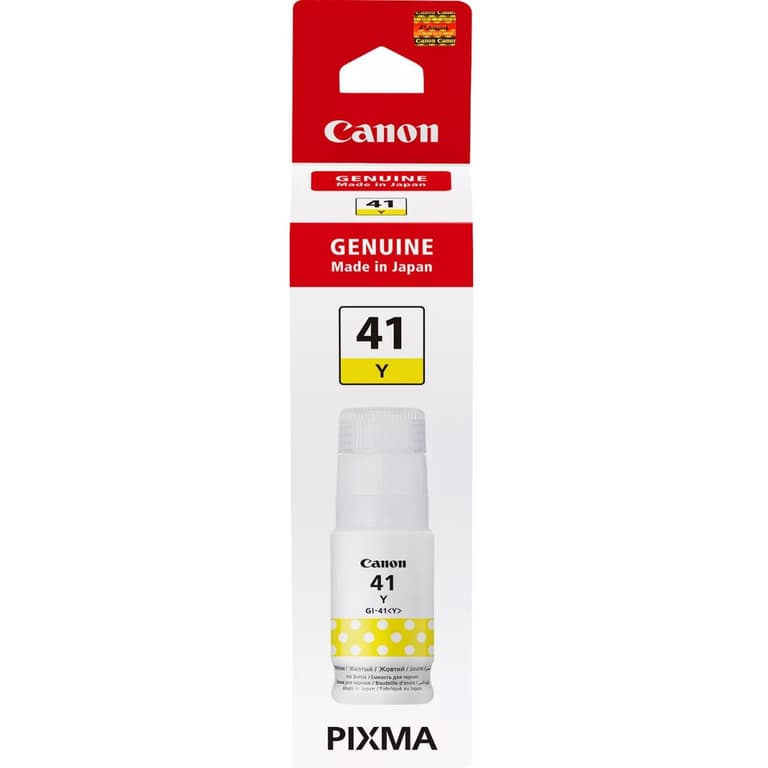 Genuine Canon GI-41 Y Refillable Ink Cartridge for Pixma Ink Printers - Yellow
