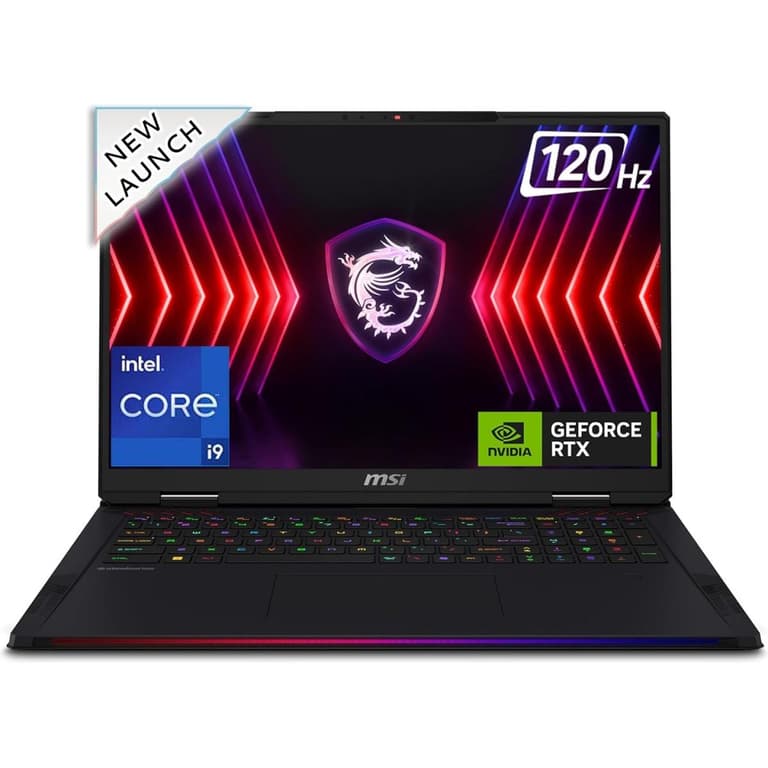 MSI Raider 18 HX (2024) 14Gen Intel Core i9 14900HX 24-Cores w/ Nvidia RTX 4090 16GB DDR6 & 18" 4K MiniLED 120Hz Display - Off Black