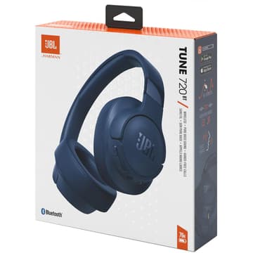 JBL Tune 720BT Wireless Over-Ear with JBL Pure Bass Sound Bluetooth 5.3 Up to 76H Battery Life & Speed Charge, Lightweight, Comfortable & Foldable Design - Blue