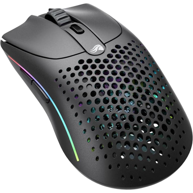 Glorious Model O 2 Wireless Hybrid 2.4GHz & Bluetooth 68g Superlight Long Battery Life 26k BAMF 2.0 Sensor RGB Ambidextrous 6 Buttons - Matte Black