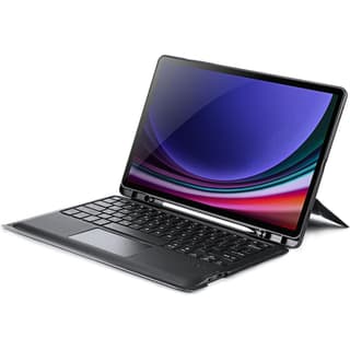 DUX DUCIS [DK] Series Keyboard Case, Designed for Samsung Tab S9 Plus 12.4" Detachable Touchpad Bluetooth Keyboard Charging, 80H Working Time, Tablet Leather Cover - Arabic / English Layout - Black
