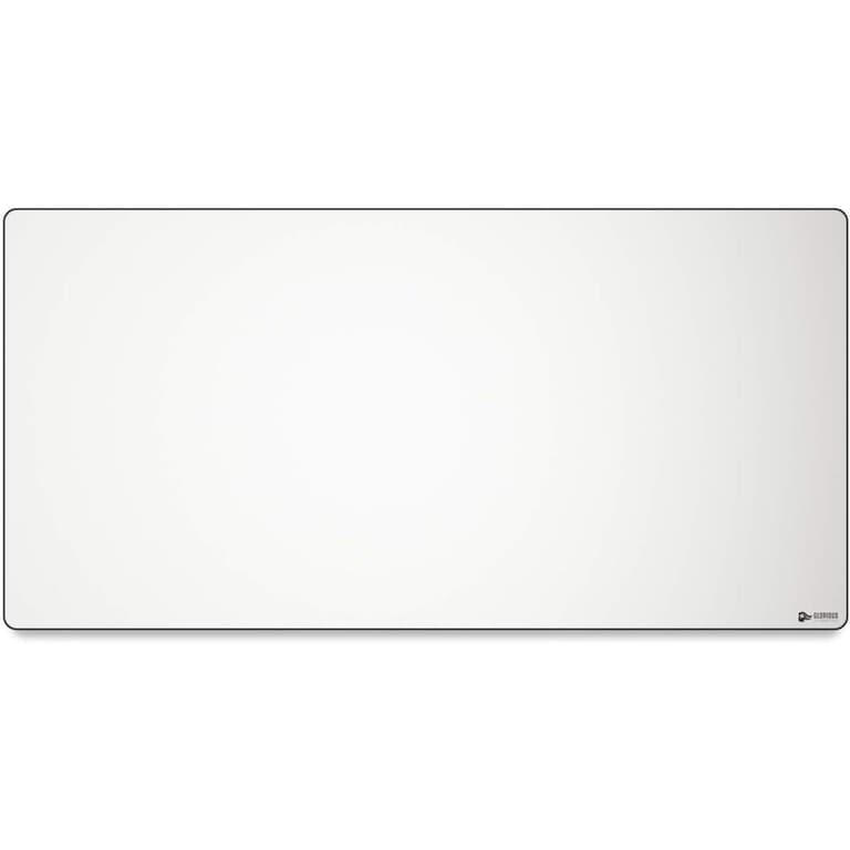 Glorious 3XL Extended Gaming White Smooth Cloth & Anti-Slip Rubber Base Mouse pad, Stitched Edges |61x122cm - White