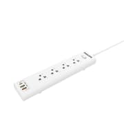 Philips Power Strip 4 AC Outlet, 1 X USB-C, 2 X USB with overload Protection, 2M EU product image