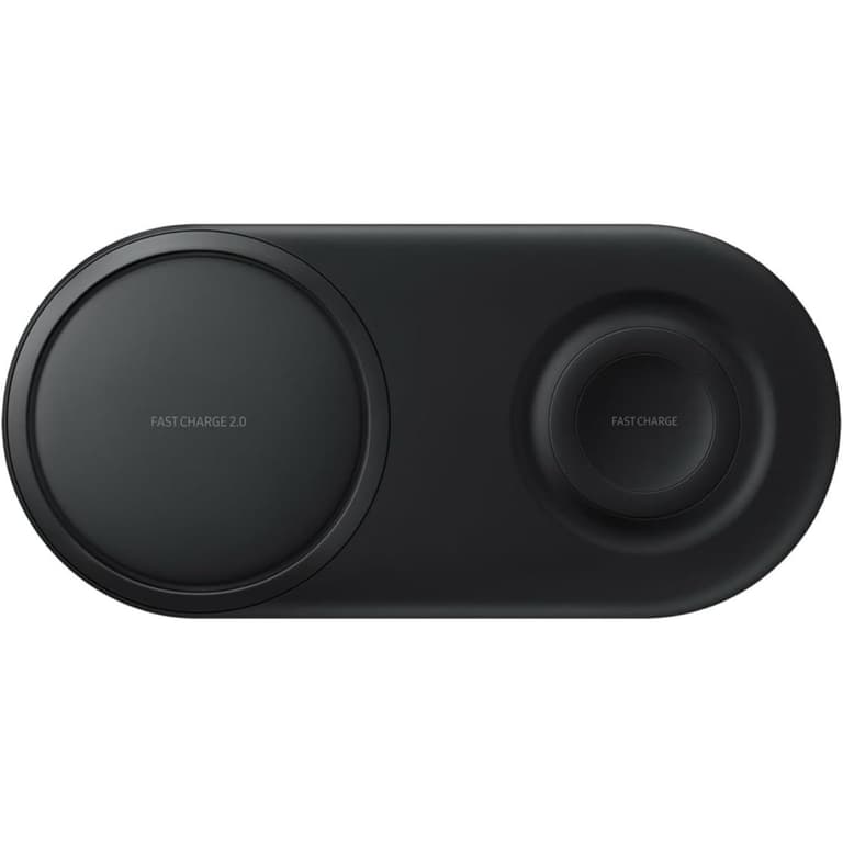 Samsung Wireless Charger DUO Pad, up to 25W with Fast Charge 2.0 Qi compatible, Charge wearable devices like Phones & buds & smart watch, 2 devices at once - Black