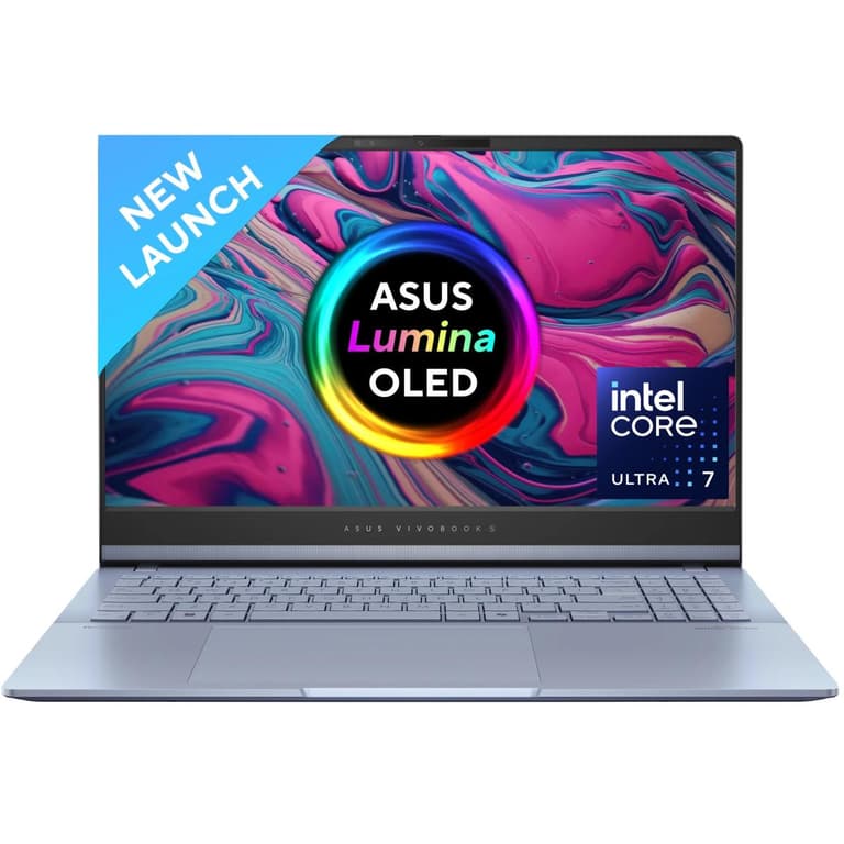 ASUS Vivobook S 15 Copilot+ PC (2024) S5506MA Intel Core Ultra 7 H-Serise Powerful 16-Cores w/ BIG Battery & 3K 120Hz OLED Display - Mist Blue