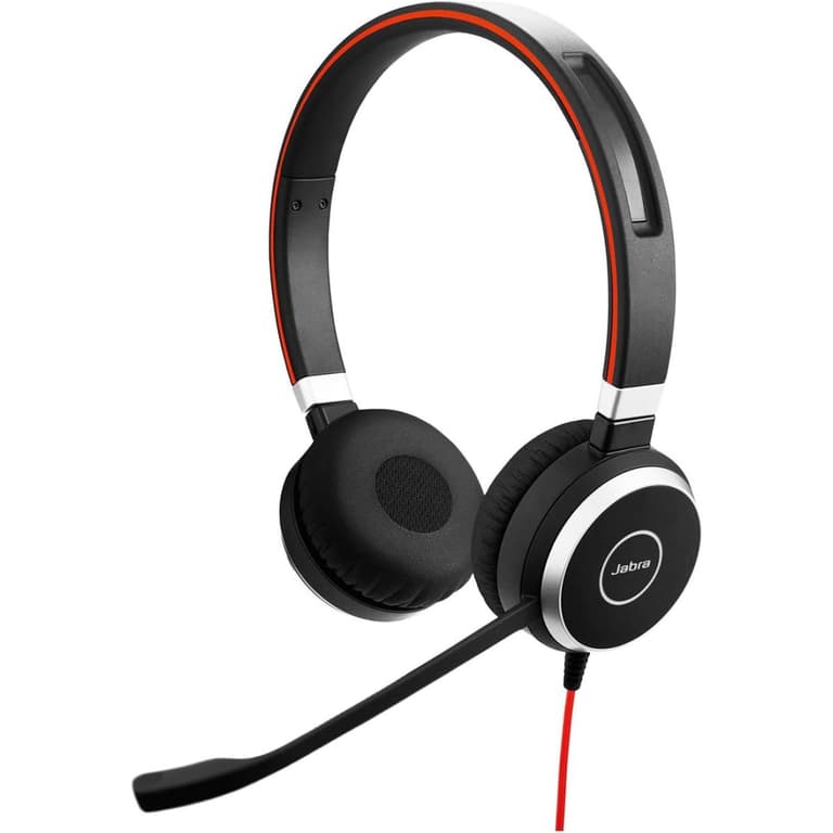 Jabra Evolve 40 MS Headset Microsoft Certified Headphones for VoIP Softphone with Passive Noise Cancellation USB-A Cable with Controller Stereo Speaker
