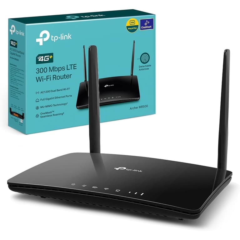 TP-Link Archer MR500 AC1200 Mbps 4G+ Gigabit Router Mobile Wi-Fi Dual Band 4G/3G Network SIM Slot Unlocked Support Guest Network & Parental Control