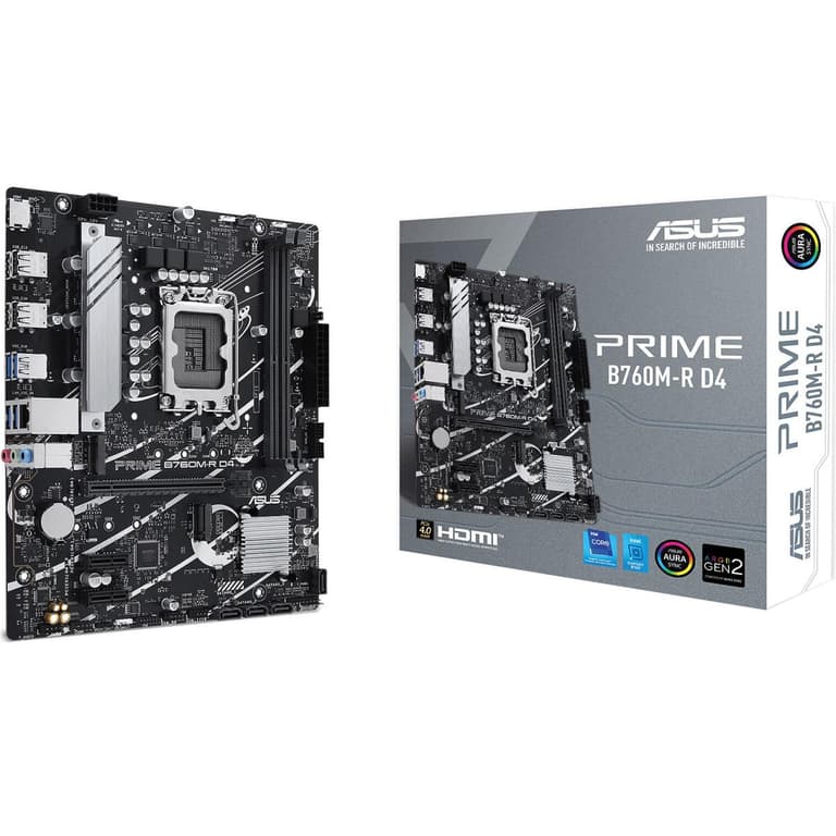 ASUS PRIME B760M-R DDR4 Intel 13th Gen Motherboard PCIe 4.0 DDR4 2xM.2 Gen4 x4 PCIe 4.0 Mainboard