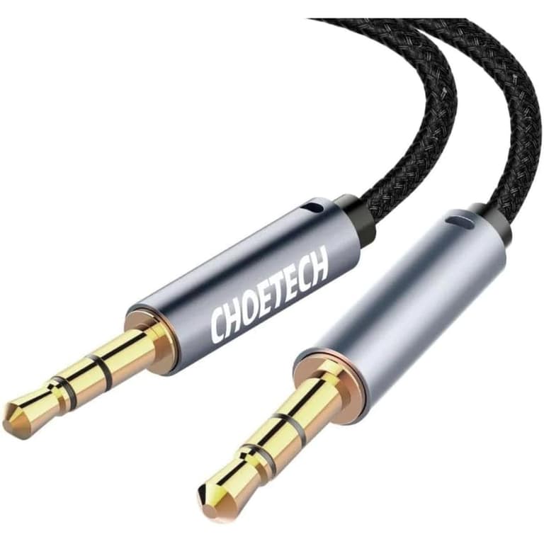 Choetech AUX002 3.5mm 1.2M Male To Male Audio Gold Plated Aux Cable - Black