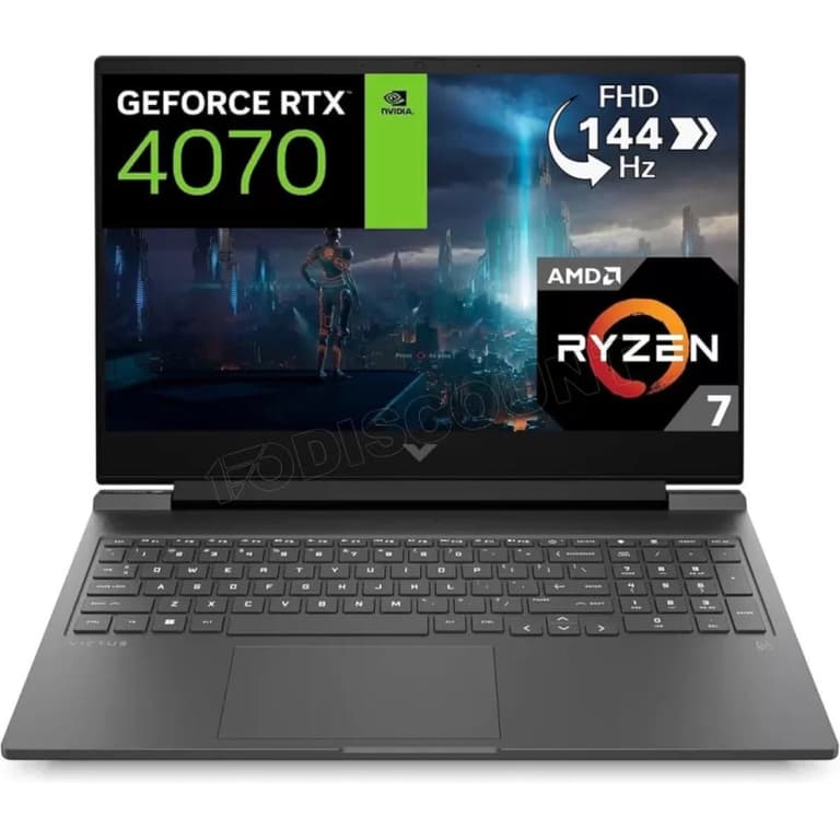 Victus by HP (2024) 16-s1023dx NEW 8Gen AMD Ryzen 7 8-Cores w/ Nvidia RTX 4070 8GB & 16" IPS 144Hz Display - Mica Silver