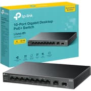 TP-Link LS1210GP 10-Port Gigabit Desktop Switch with 8-Port PoE+ 9x Gigabit Auto-Negotiation RJ45 Ethernet Ports & 1x Gigabit SFP Port Provide Up to 20 Gbps Switching Capacity product image