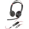 Poly Blackwire 5220 Stereo Headset 32mm Driver Size Omnidirectional Microphone Style, 3.5mm Plug + USB-C & USB-A Adapter Connectivity, Black product thumbnail 1