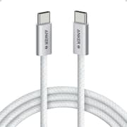 Anker Zolo 240W USB Type-C to USB Type-C Cable, Braided and Dirt-Free Type C Fast Charging 1.5m Cable - White product image