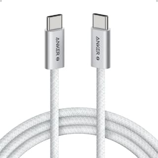 Anker Zolo 240W USB Type-C to USB Type-C Cable, Braided and Dirt-Free Type C Fast Charging 1.5m Cable - White