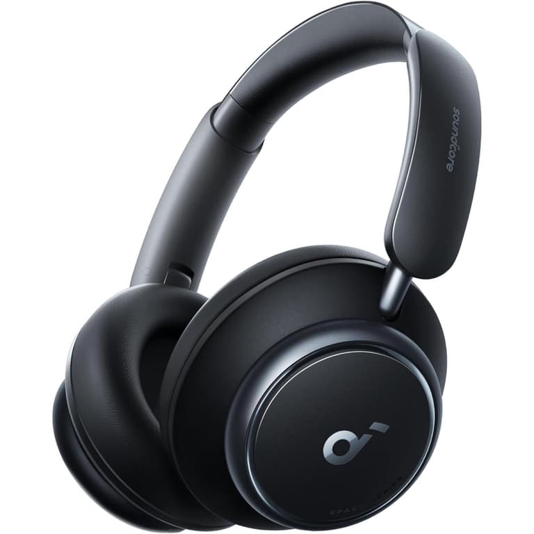Anker Soundcore Space Q45 Adaptive Active Noise Cancelling Headphones, Reduce Noise by Up to 98%, 50H Playtime, App Control, LDAC Hi-Res Wireless Audio, Comfortable Fit, Clear Calls, Bluetooth 5.3 - Black