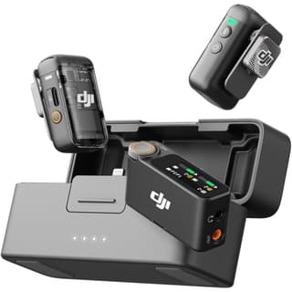DJI Mic 2 Digital Wireless Lavalier Microphone, Noise Cancelling, 48kHz 32-bit Float Internal Recording, 820 ft.(250m) Range, 18H Battery with Charging Case, Microphone for Camera/Phone, Vlog, Streaming