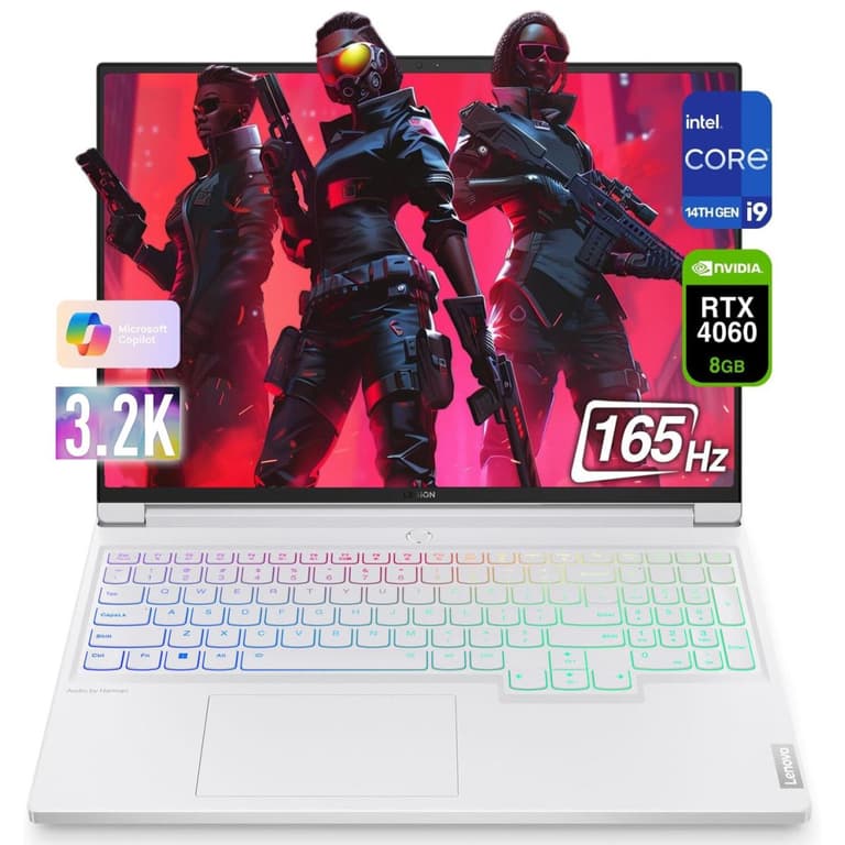 Lenovo Legion 7 (2024) AI-Powered NEW 14Gen Intel Core i9 14900HX 24-Cores w/ Nvidia RTX 4060 8GB & 3.2K IPS 165Hz Display (Customized) -Glacier White