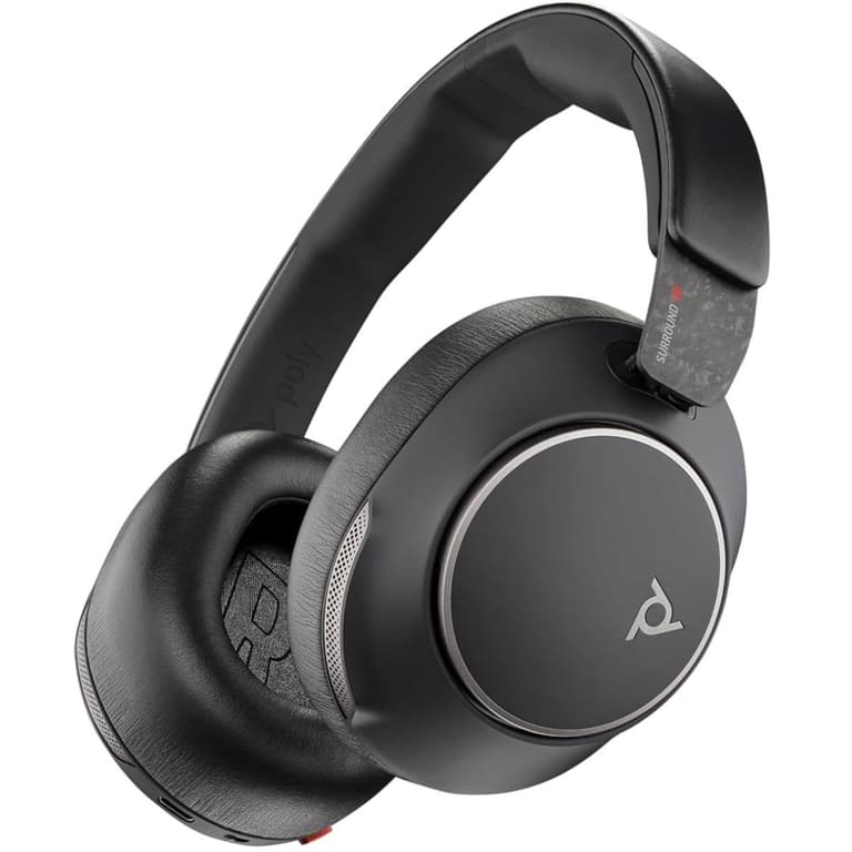 Poly Voyager Surround 80 UC Bluetooth Headset Noise-Canceling Mics for Clear Calls Adaptive ANC Works w/ iPhone, Android, PC/Mac, Zoom, Microsoft Teams (Certified)