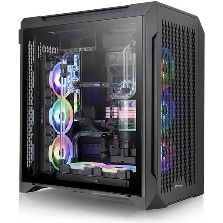 Thermaltake CTE C700 Air ATX Mid Tower Centralized Thermal Eficiency Tempered Glass Side Pane 3x 140mm Pre-Inst Fans USB 3.2 Type-C - Black