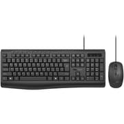 Promate Combo-CM4 Wired Keyboard & Mouse Combo Slim Quiet Keyboard 2400 DPI Mouse Spill-Resistance Media Keys For MAC & Windows USB Arabic / English Layout product image