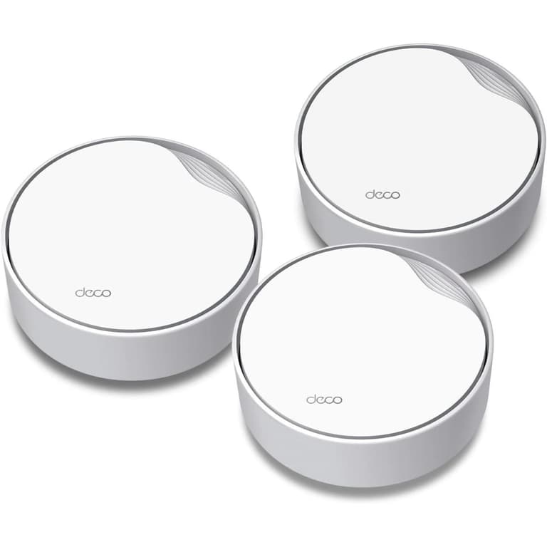 TP-Link Deco X50-PoE WiFi AX3000 PoE Ceiling/Wall-Mountable WiFi 6 Mesh, Replacing WiFi Router, Access Point and Range Extender, PoE-Powered, 2 PoE Ports (1 x 2.5G, 1 x Gigabit) - 3-Pack