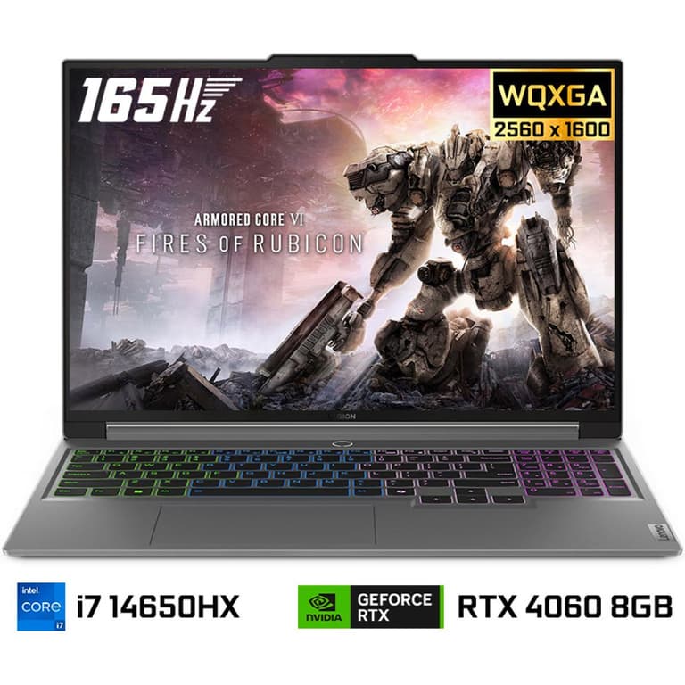 Lenovo Legion 5 (2024) NEW 14Gen Intel Core i7 14650HX 16-Cores AI Chip w/ Nvidia RTX 4060 8GB & 2.5K IPS 165Hz Display (Customized) - Luna Grey