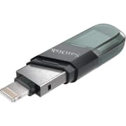 SanDisk 64GB iXpand Flash Drive Flip 2-in-1 Flash Drive w/ Lightning & USB Type-A Connectors Password-Protect Easily Free up Space Your iPhone - Sea Green product image