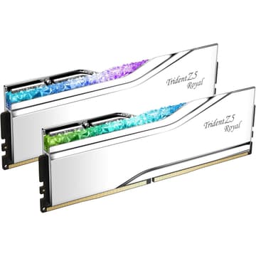 G.SKILL Trident Z5 Royal (Intel XMP 3.0) RGB Series 32GB (2 x 16GB) PC RAM DDR5 6400 Desktop Memory - Silver
