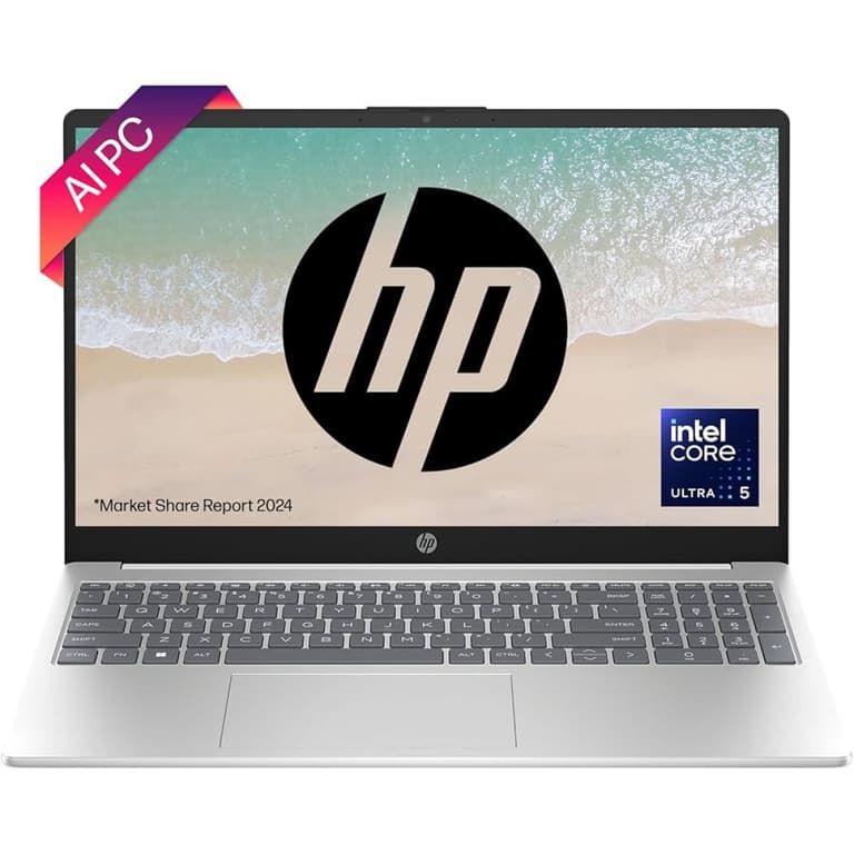 HP Laptop 15-fd1017ne (2024) NEW Intel Core Ultra 5 125H 14-Cores w/ High-Performance Processor & DDR5 Memory & IPS Display - Natural silver