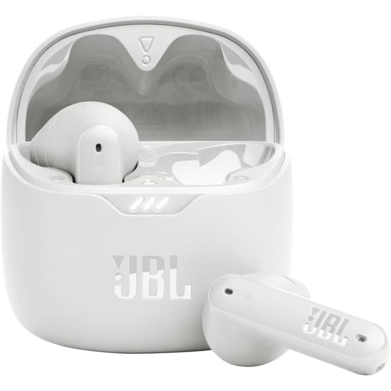 JBL Tune Flex in-Ear Wireless Earbuds True Wireless Active Noise Cancelling with Smart Ambient Pure Bass 12mm Drivers 4 Microphones up to 32 hours Battery Life - White