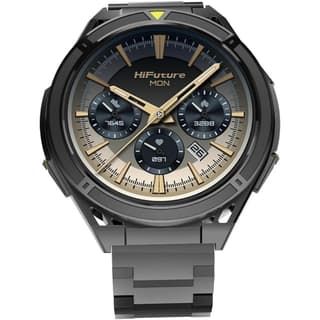 HiFuture ACTIVE Smartwatch with Dual Band GPS, 1.43" AMOLED Display, 7-Day Battery Life, Sleep & Heart Rate Health Tracking, IP68 Waterproof for Men & Women - Black & Yellow