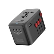 Promate TripMate 100W USB-C GaN Travel Charger, Ultra-Compact Dual USB-C™ Power Delivery Laptop Charger, 18W QC 3.0 Port, 20W Type-C™ PD Port and Multi-Regional Plugs for USB-C™ and USB Devices product image