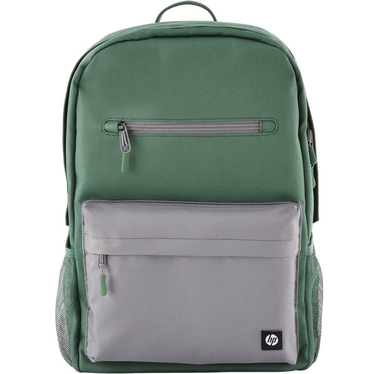 HP Campus Backpack For 15.6" Laptop 17L Puncture-proof Zippers Padded Pocket Water Resistant - Green