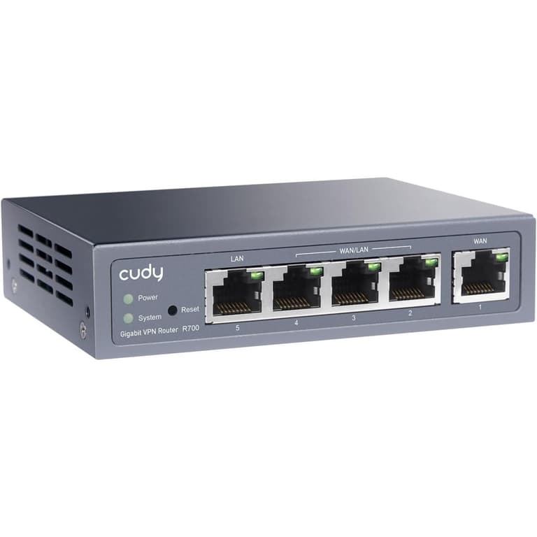 Cudy R700 Gigabit Multi-WAN VPN Router 4 Gigabit WAN Ports Load Balance Lightning Protection PPTP L2TP WireGuard OpenVPN IPsec VPN Router