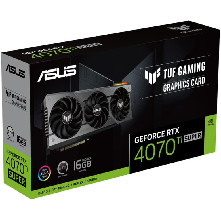 ASUS TUF Gaming NVIDIA GeForce RTX 4070 TI SUPER 16GB GDDR6X Gaming Graphics Card Lower Temps & Enhanced Durability