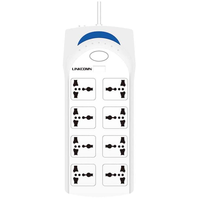 LINKCOMN LC-PS801 Power Strip 8-Outlet w/ 3m Power Cord EU Interface
