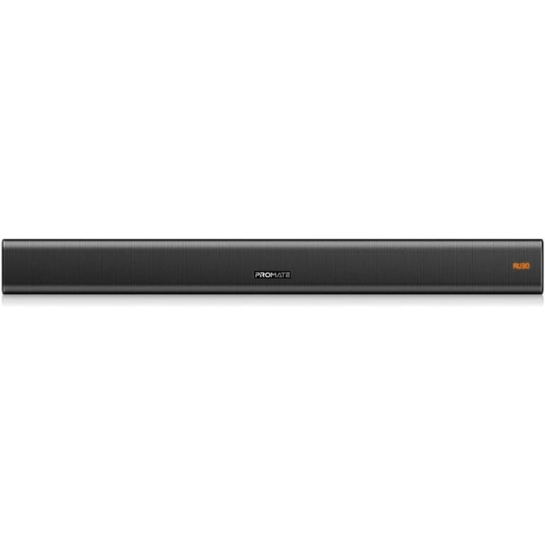 Promate StreamBar-30 30W Soundbar with 10W Subwoofer Multipoint Pairing and Remote Control - Black