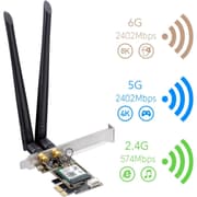 Cudy WE3000 v2 AX5400 Wireless WiFi 6 PCIe Card for PC Bluetooth 5.2 Intel WiFi 6/WiFi6E Module Inside product image