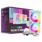 CoolerMaster MasterLiquid ML240L RGB V2 AIO Liquid Cooler Dual Chamber Pump 240mm Radiato 120 PWM ARGB - White product image