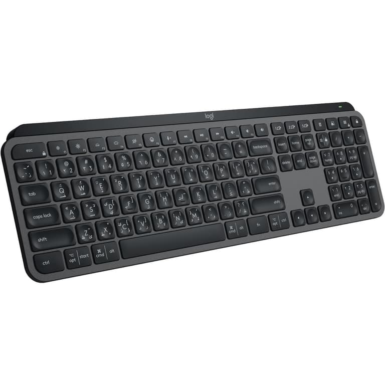Logitech MX Keys S Bluetooth Low Profile Fluid Precise Quiet Typing Programmable Keys Backlighting Rechargeable For Windows & Mac Arabic / English Layout